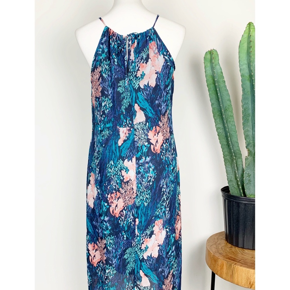 Old Navy | Tropical Print High Low Maxi Dress - Picture 3 of 7